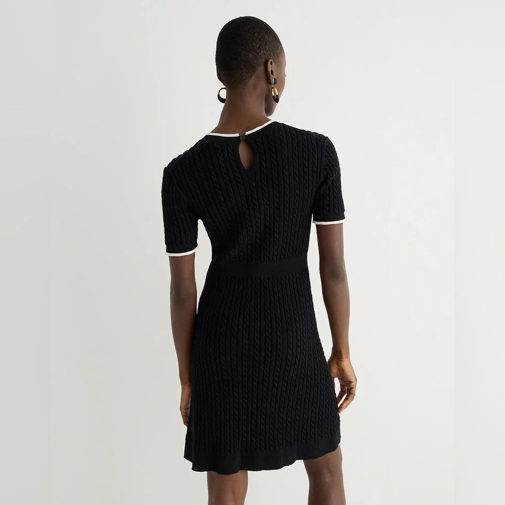 J.Crew Short-sleeve cable-knit sweater-dress BP518